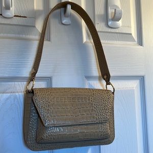Tan snakeskin shoulder bag from Nordstrom